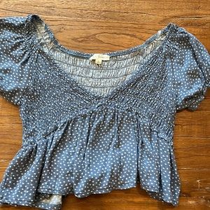 LA hearts floral crop top
